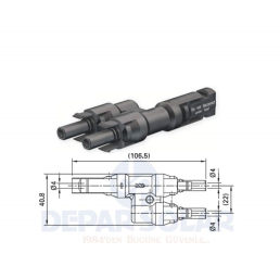 MC4 Branch Plug -Dii Paralel-Seri Balant Kuplr -PV-AZB4