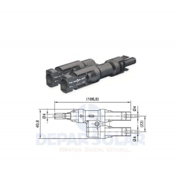 MC4 Branch Socket -Erkek Paralel-Seri Balant Kuplr